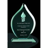 Custom Jade Glass Flame Award, 11