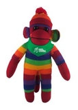 Custom Rainbow Sock Monkey (Plush) with Bandana 10