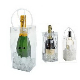 Custom PVC Wine Cooler Bag, 4 5/16" L x 4 5/16" W x 9 13/16" H