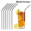 Custom Bent Metal Straws, 10.5 Inch Length, 0.25 Inch Diameter, 266*6 MM, 0.25" Diameter x 8.5" H, Price/piece