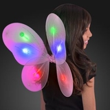 Blank Blinking Pink LED Fairy Wings, 14.5