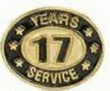 Custom Stock Die Struck Pin (17 Years Service)
