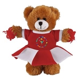 Custom Soft Plush Mocha Teddy Bear in Cheerleader Outfit 12