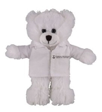 Custom Soft Plush White Bear in Doctor's Jacket 8
