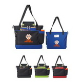 Custom 600D Two-Tone Business Tote(Full Color Process), 18 1/4