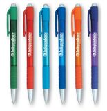 Custom Trek-2 Translucent Retractable Pen w/ Matching Grip & Clip