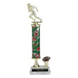 Custom Single Column Football Trophy w/Figure & Sport Trim (15