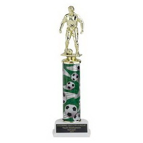 Custom Single Column Soccer Trophy w/Figure (13 1/2")