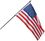 Custom Complete Flag Set with 3'x5' Nylon U.S. Flag & 6' Pole (3/4" Black), Price/piece