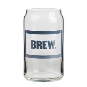 Custom Beer Can Glass, 5.25" H X 3" Diameter