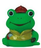 Blank Mini Rubber Fireman Frog Toy