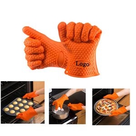 Custom Silicone Heat Resistant Oven Mitts, 7 1/3" L x 10 3/5" W