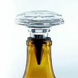 Custom Clear Optic Crystal Bottle Stopper, 4.25