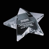 Custom Pentagon Star Optical Crystal Paperweight, 4