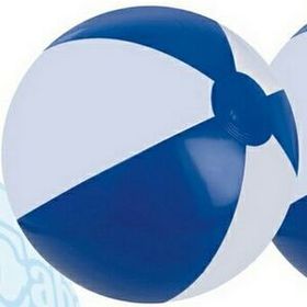 Custom 20" Blue & White Inflatable Beach Ball