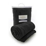 Blank Micro Plush Coral Fleece Blanket (Black), 50