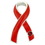 Blank Red Ribbon with Red Stone Pin, 1 1/4" H x 3/4" W, Price/piece