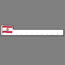 12" Ruler W/ Full Color Flag of French Polynesia
