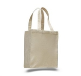 Custom Canvas Gusset Shopping Tote Bag, 10.5