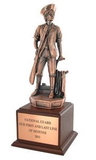 Custom Electroplated Minuteman Trophy on Walnut Base (16
