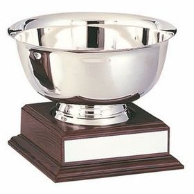 Custom Paul Revere Silver Bowl Trophy On Base (8")