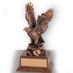 Custom Electroplated Bronze Eagle Trophy (8 1/2")