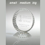 Custom Optical Crystal Golf Trophy-Small, 4 3/4
