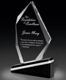 Custom Large Optica Oblique Crystal Award