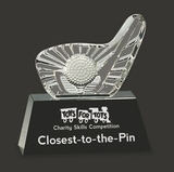 Custom Hole in One Crystal Golf Award, 6
