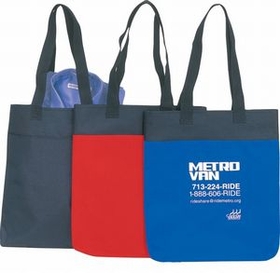 Custom Polyester Tote Bag with Gusset (14"x15-1/2"x1-1/4")
