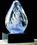 Custom Sky Blue Spiral Hand Blown Glass Award (3"), Price/piece