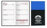 Custom Soft Cover 2 Tone Vinyl France Series Weekly Planner w/ Map / 2 Color