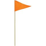Custom Orange Day-Glo Plasti-Cloth Mounted Real Estate Flag Pennant
