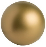 Custom Gold Squeezies Stress Reliever Ball, 2.75