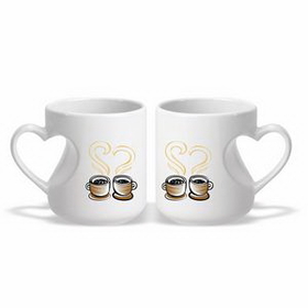 Coffee mug, 12 oz. Lover's Mug (White), Ceramic Mug, Personalised Mug, Custom Mug, Advertising Mug, 3.75" H x 3.25" Diameter x 2.625" Diameter