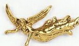 Custom Flying Angel w/ Outstretched Arms Stock Cast Pin