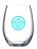 Custom 14.75 oz. Allure Sheer Rim Stemless Wine Glass, 2.5