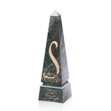 Custom Groove Obelisk Award/ Green Marble - 8