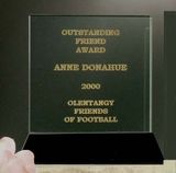 Custom Diagonal Square Award w/ Marble Base (4