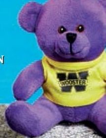Custom 5" Q-Tee Brites Stuffed Purple Bear