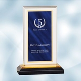Custom Blue Royal Impress Acrylic Award (Small), 6 1/2