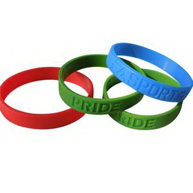 Custom Silicone bracelets, 8" L x 1/2" W