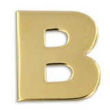 Blank Gold B Pin, 3/4