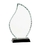 Custom Flame Shaped Facet Glass Award w/ Black Base (8 1/2"), Price/piece