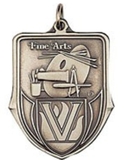 Custom 100 Series Stock Medal (Fine Arts) Gold, Silver, Bronze