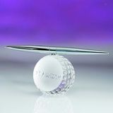 Custom Awards-optical crystal golf spinning pen set.2-5/8 inch high, 6