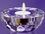 Custom Optical Crystal Faceted Candle Holder, 4 1/4" Diameter x 2 1/8" H, Price/piece