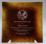 Custom Medium Jade Glass Gold Leaf Square Plate Award