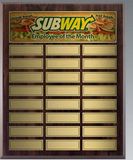 Custom Cherrywood Laminate Annual Plaque w/ Sublimated Engraved Plate (9
