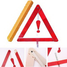 Custom Folding Reflective Triangle Warning Sign, 15 1/2" L x 14 1/2" H